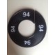 Maatring 9cm zwart/wit 94 